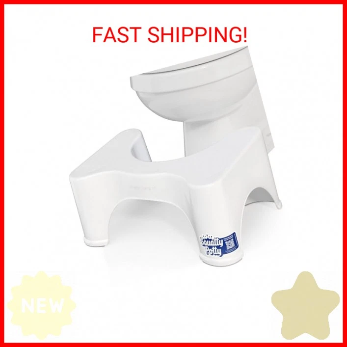 Squatty Potty The Original Bathroom Toilet Stool Height, White, 9 Inch (Pack of  - Image 2 of 2