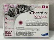 New Cheristin Flea Treatment & Prevention for Cats | Fast acting 1 Application