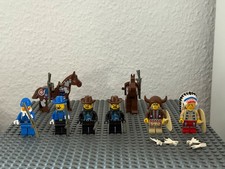 LEGO® Western Sammlung: 6 Minfiguren + Pferde - Häuptling, Indianer, Kavallerie