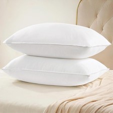 Ultra Soft Pillows Queen Size Set of 2 - Hotel Collection Luxury 100 Cotton ...