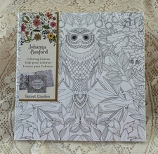Johanna Basford Secret Garden diy color yourself stretched canvas 12 x 12 x 3/4"