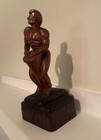 Antique Mid Century Mod Hand Carved Wood Statue Muscular Body Male Erotica Decor — photo 5