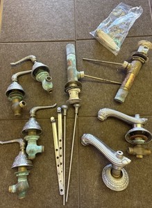 Detailed Heavy Ornate and Aged Faucet  & Handles Set Unique Vintage