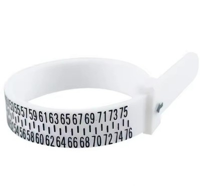 1 Stück Ringschablone   Ringgrößenmesser für EU-Ringgrößen | Ringmaßband 11,5cm