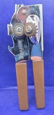 Swing Away Manual Can Opener Brown Handles Made In The USA Stainless Steel