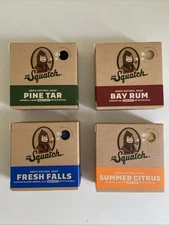 Dr. Squatch Men's Natural Soap 4x. Pine Tar, Bay Rum, Fresh Falls, Summer Citrus