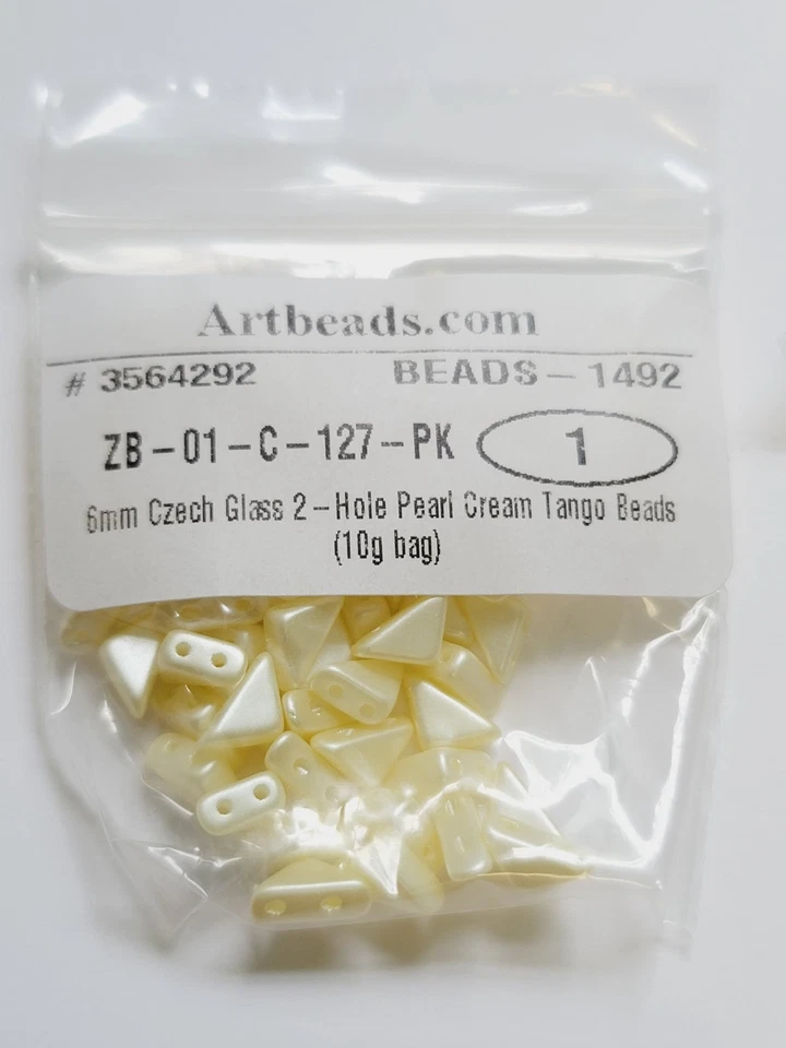 Cuentas de tango de vidrio checo de 6 mm con 2 agujeros 13 paquetes de 10 g con estuche Foto 3 de 4