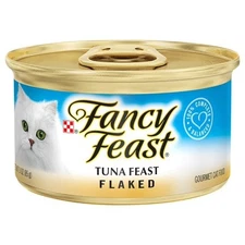 ( 4 Pack ) Fancy Feast Gourmet Cat Food, Tuna Flaked 3 Oz cans