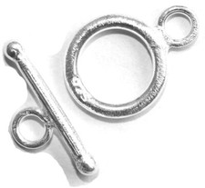 05018 - RING-STAB / KNEBEL VERSCHLUß 925 SILBER GEBÜRSTET