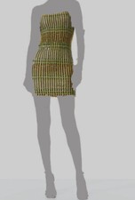 $895 Alice + Olivia Women's Green Fifi Embellished Bodycon Mini Dress Size 8