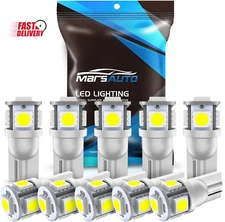 194 LED Bulb 6000K White 168 T10 2825 5SMD Replacement Bulbs for Car Dome Map Do