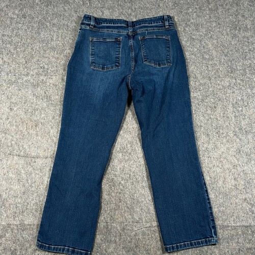 L.L. Bean Damen Jeans Größe 12P Blau Denim Classic Fit Straight - Bild 2 von 8
