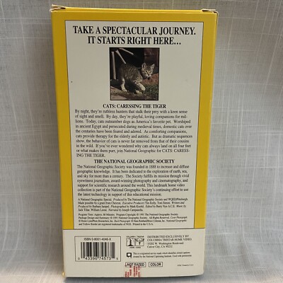 Cats: Caressing The Tiger VHS 1991 National Geographic Joseph