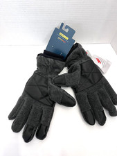 Tek Gear Gloves Men's L/XL Gray Touch Screen Compatible Microfleece Cuffed Soft2