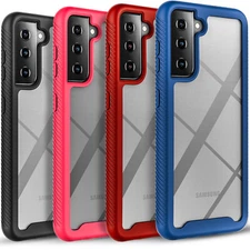 For Samsung Galaxy S21 Ultra Plus FE Case Phone Cover + Tempered Glass Protector