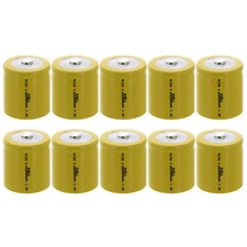 Exell 1/2D Size 1.2V 2500mAh NiCD Button Top Rechargeable Battery