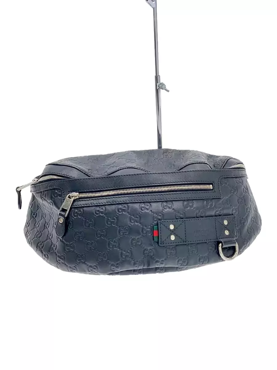 GUCCI Guccissima 246409 Sac à fesses en cuir noir taille Sherry 250306B
