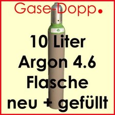 Argon 4.6 Gasflasche 10 Liter NEU Schutzgas Schweißgas Schutzgasflasche WIG