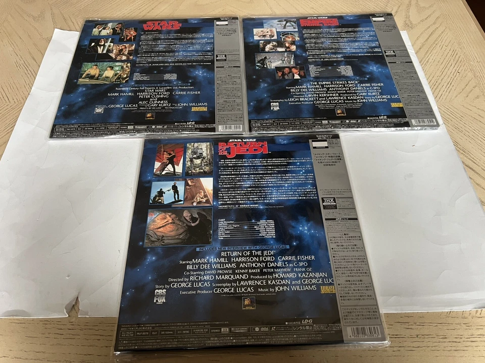 STAR WARS Trilogy Laserdisc Lot of 3 LD Japan Empire Strikes Return Jedi WS Obi - Image 2 of 4