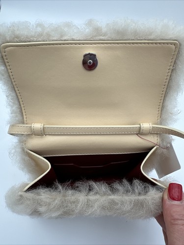 Off White Handtasche Leder Lammfell Jitney 0,7 Designer Atemberaubend Verpackt Neu UGG - Bild 11 von 19