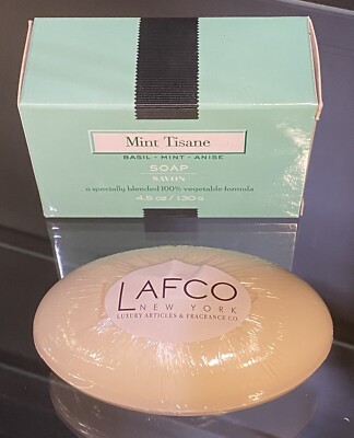New Sealed Lafco NY 4.5oz. Mint Tisane Bath Soap - Basil / Mint / Anise