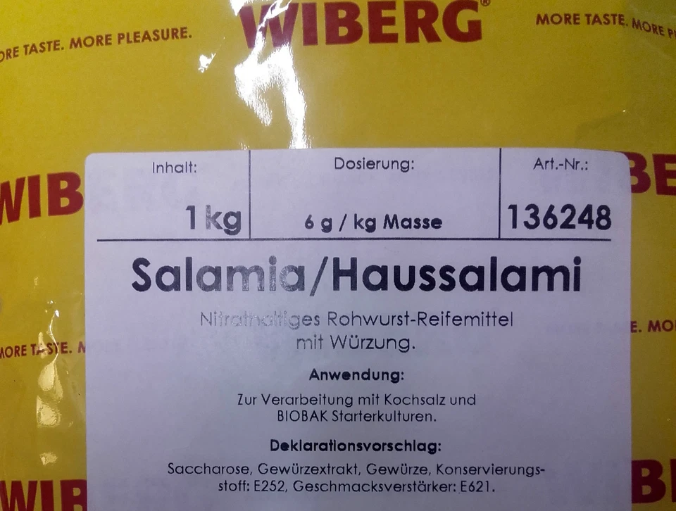 Wiberg Salamia Haussalami 1 kg, Gewürz, Gewürze, Salamigewürz, Salami