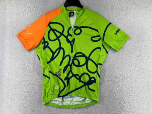Verge Cycling Jersey Mens Large Green Orange Ride The Rockies Colorado Poly - Picture 1 of 15