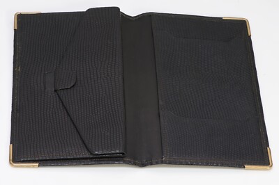 Antique Tiffany & Co Black Lizard 14K Gold Corners Long
