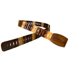 Vintage Wooden Belt Unisex Street Wear Size 30