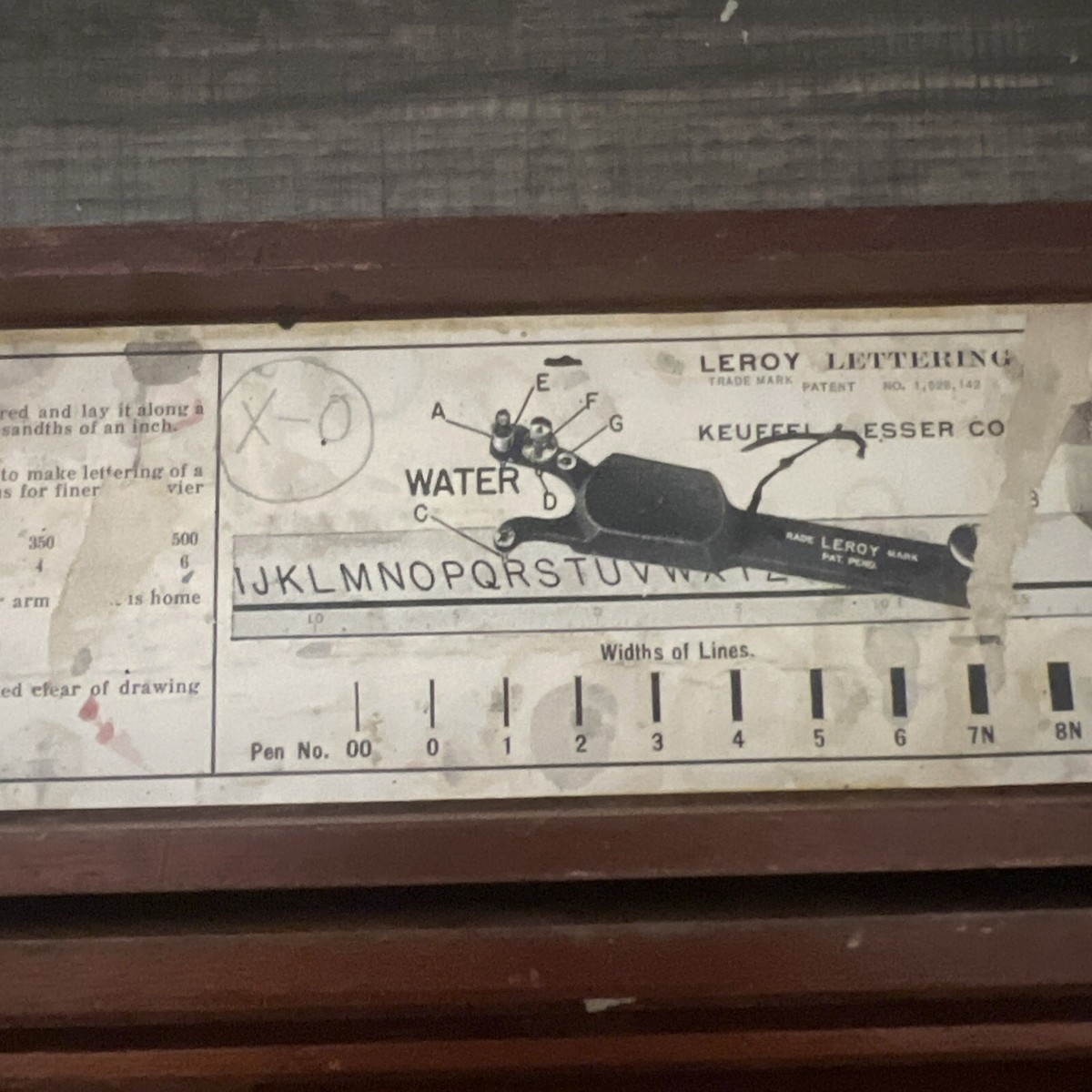 Vintage Keuffel & Esser Leroy Lettering Set with Wood Case | eBay