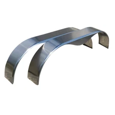 2-Pack Aluminum Tandem Round Smooth Teardrop Trailer Fender 10" X 72" X 20"