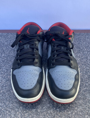 Size 10.5 - Air Jordan 1 Retro Low Black Red Grey for sale  display picture 3