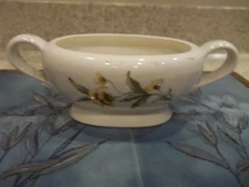  Santa Anita Ware Modern Susie Sugar Bowl NO Lid White Yellow Flowers Gold Trim