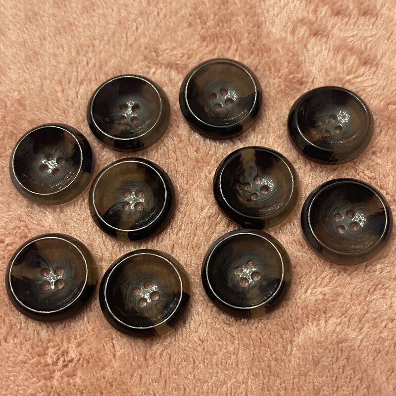 10PCS 4-Hole Sewing Buttons Resin Round Button for DIY Coat Clothing Shirt Decor - Image 4 of 4