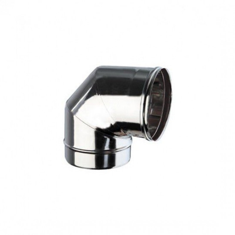 Coude 90° inox 100 mm simple paroi, la perfection métallurgique pour votre poêle