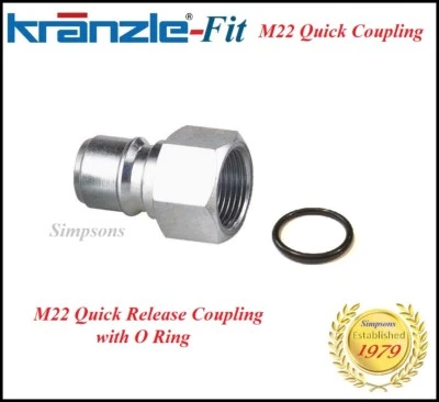 SIMPSONS Kranzle-Fit / MALE Quick Release Coupling x M22 For Machine + Trigger-Gun