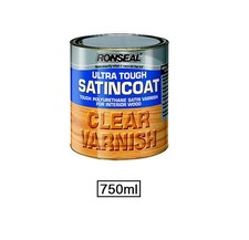 Ronseal Paint  SATINCOAT Ultra Tough Varnish  Quality Clear Varnish  4 Sizes