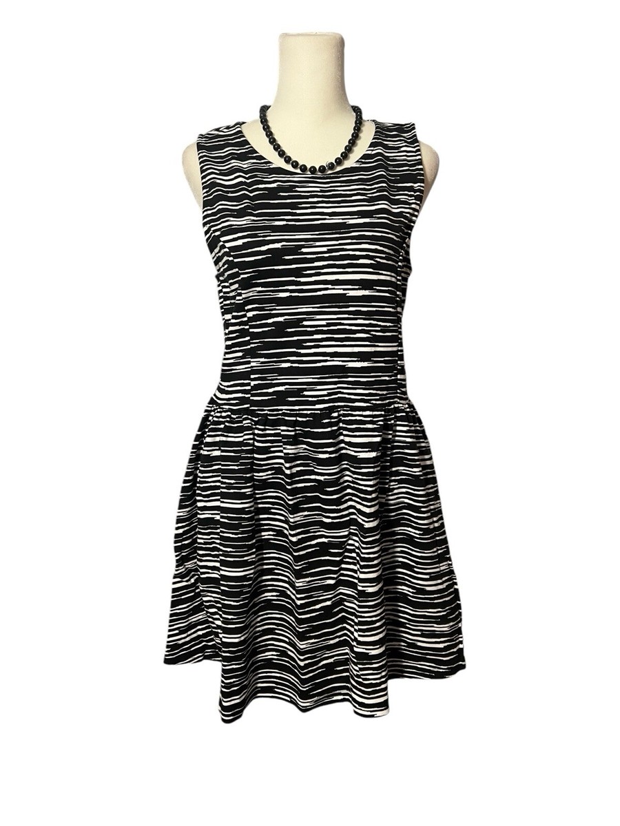 Divided Hm H&M Dress Sleeveless Black And White Sz Medium