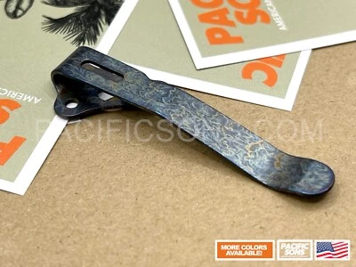 PACIFIC SONS Titanium Deep Carry Pocket Clip For Demko AD 20 & 20.5 Folding Knife - Lighning