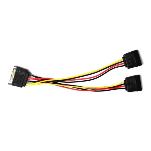 SATA Power Cable 15 Pin SATA Y Splitter Adapter 15Pin Male to Dual Female Cable - Picture 10 of 12