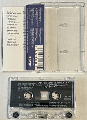 MANNHEIM STEAMROLLER A Fresh Aire Christmas Audio Cassette Tape 1988 Chip Davis - Picture 3 of 6