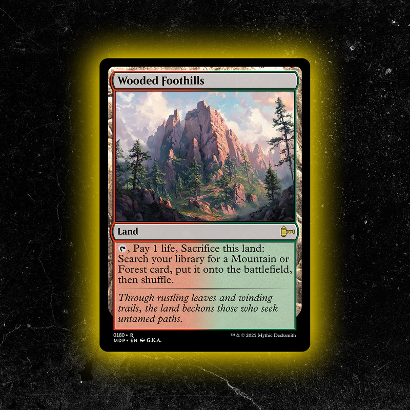 Wooded Foothills - Custom Magic: The Gathering Card - High-Quality