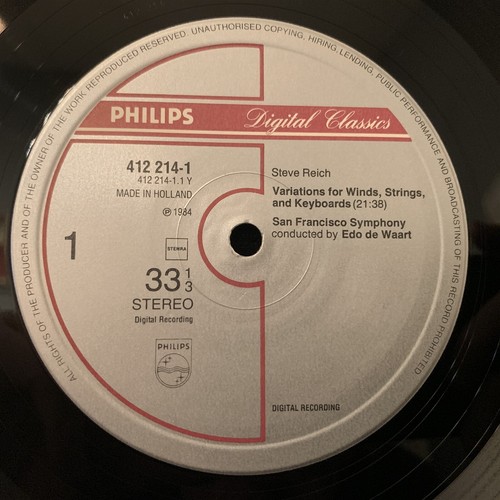 STEVE REICH Variations & JOHN ADAMS Shaker Loops - PHILIPS ST LP 1984 - Picture 3 of 4