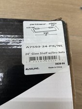 Alno A7550-24-PB/NL Arch 24" Wall Mounted Bathroom Glass Shelf