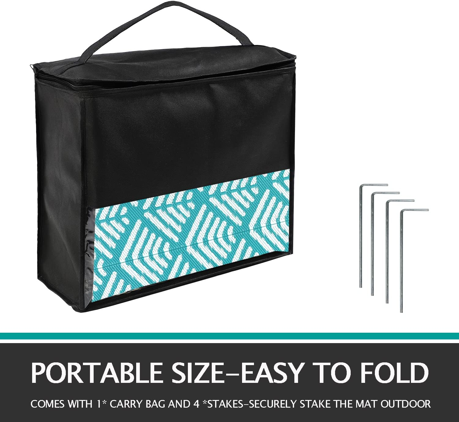 Capslpad Outdoor Patio Rug 120x180cm Waterproof Reversible Mats Recycled Plas... 691039881847 eBay