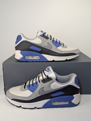 Nike Air Max 90 Hyper Royal Women's Size 7.5 Blue Grey Black CD0490-100 Excellen
