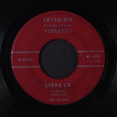 VIBRATOS: linda lu / green back SOTAR-BIV 7'' Single 45 RPM