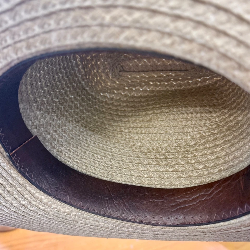 SOMBRERO VAQUERO TEJIDO VINTAGE AÑOS 80 Tejido TALLA 6 7/8 Western Rodeo Paja Sintética Foto 4 de 4