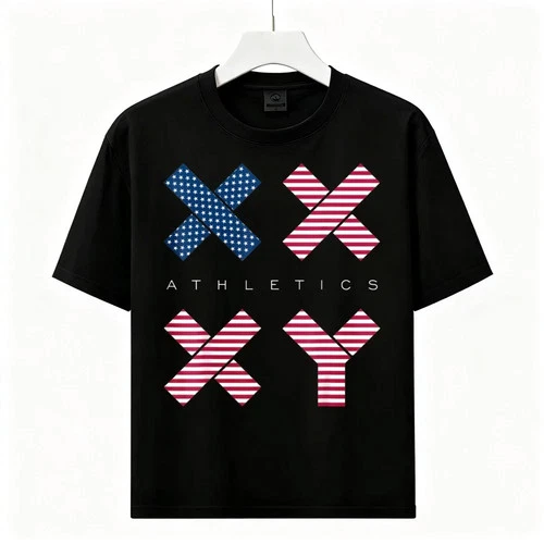 Unisex Trendy Patriotic XX XY Athletic Print Tee | Workout & Casual Hang T-Shirt video thumbnail