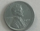 1943-Lincoln Cent Steel 5% Off Center Choice AU Uncertified Gorg.. Read!!